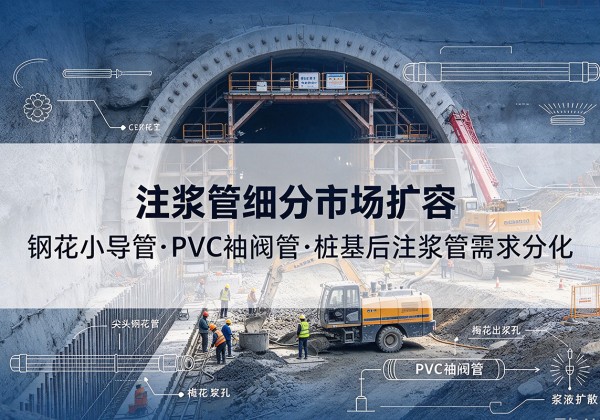荥经注浆管细分市场扩容，隧道钢花小导管、PVC 袖阀管、桩基后注浆管需求分化